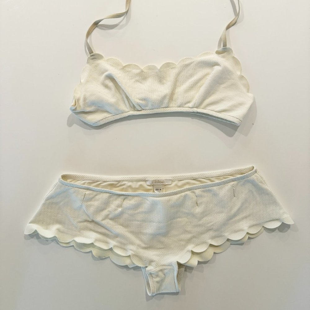 Chloé Scallop Edge Bandeau Bikini
